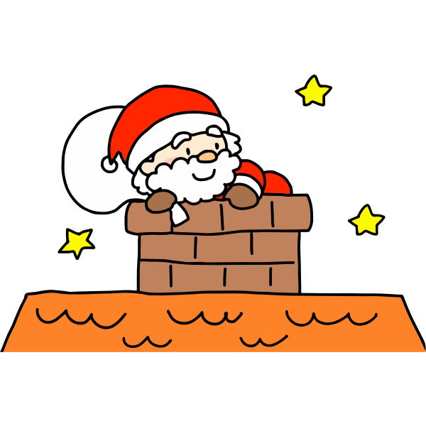 SVG Santa in chimney