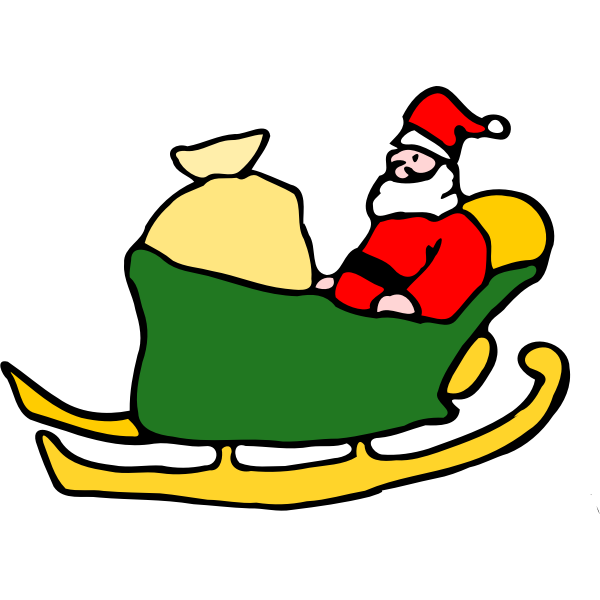 SVG Santa in his sleigh