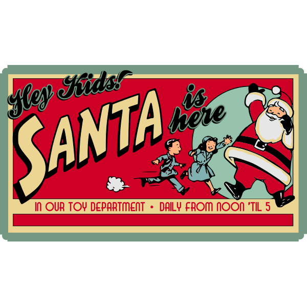 SVG Santa is here poster