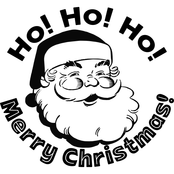 SVG Santa saying ho ho ho