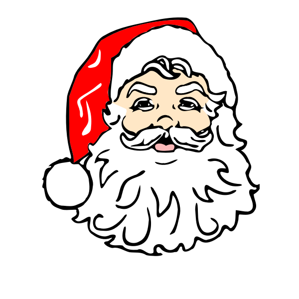 SVG Santa with beard vector image