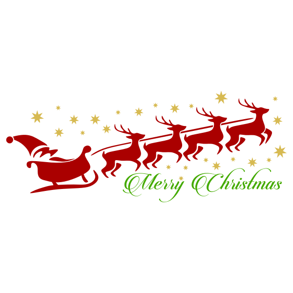 SVG Santa with reindeer