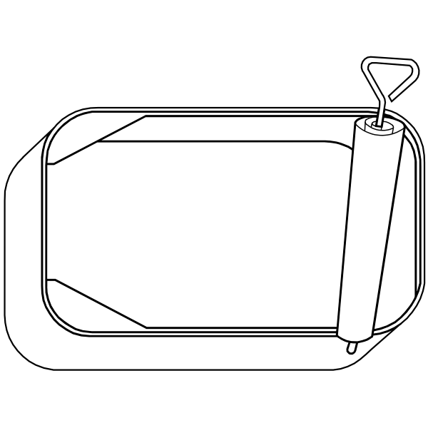 SVG Sardine can frame