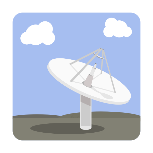 SVG Satellite dish vector clip art