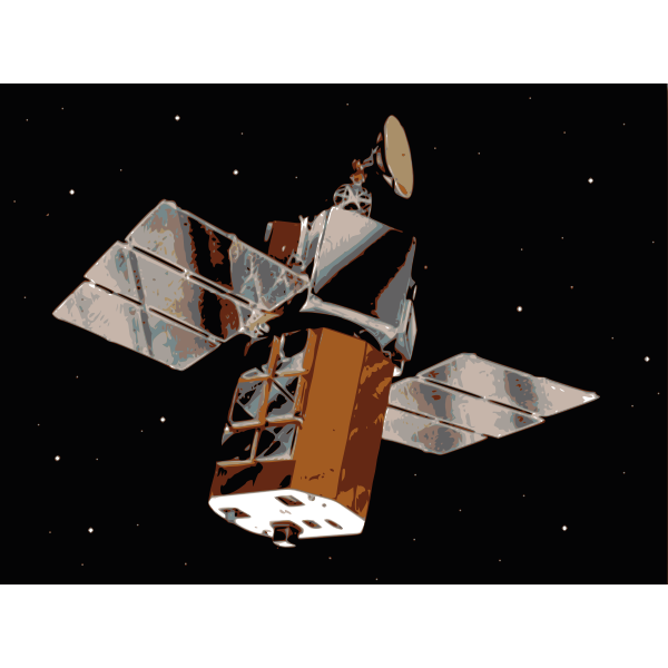 SVG Satellite in space vector illustration