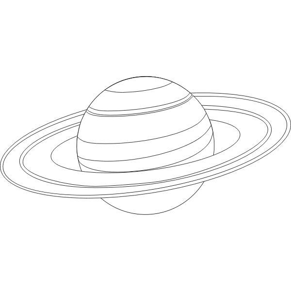 SVG Saturn for coloring