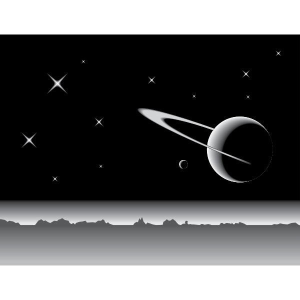 SVG Saturn in the sky
