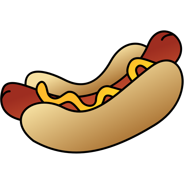 SVG Sausage bun and mustard