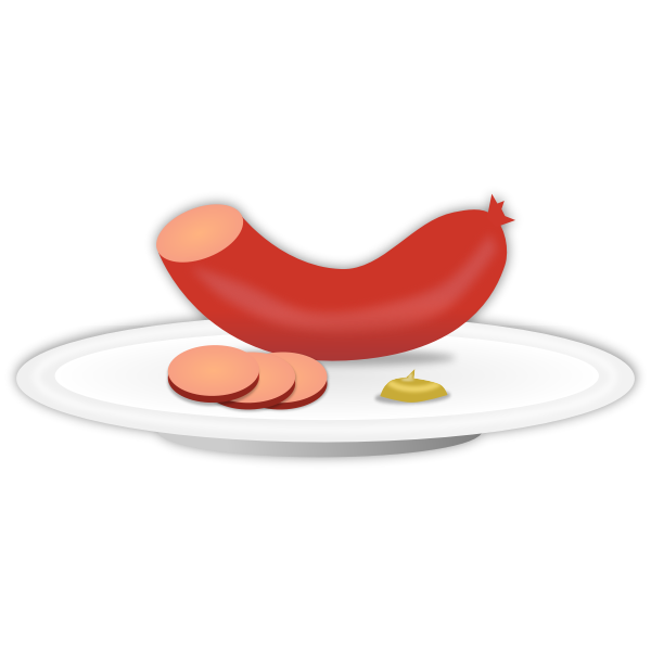 SVG Sausage on a plate