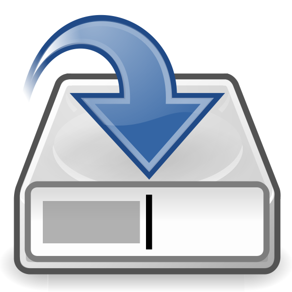 SVG Save to disk computer OS icon vector drawing