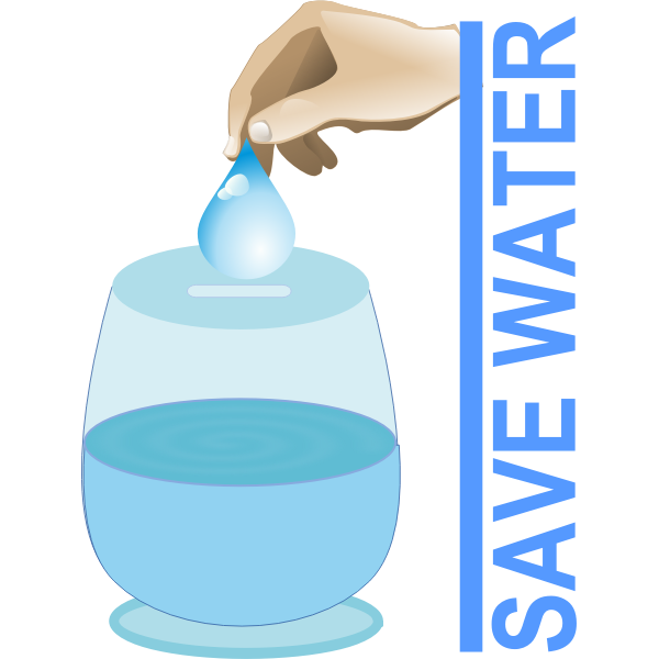 SVG Save water vector illustration