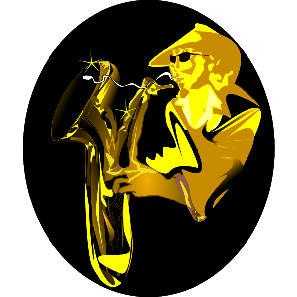 SVG Sax player vector illustration