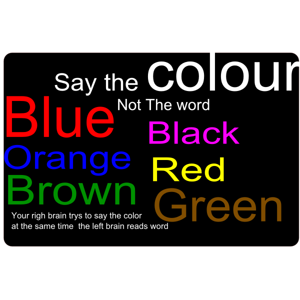 SVG say the colour not the word