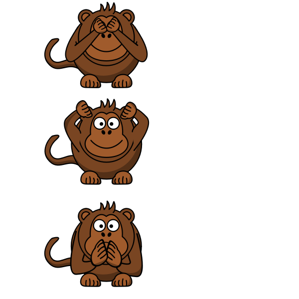SVG Scared ape