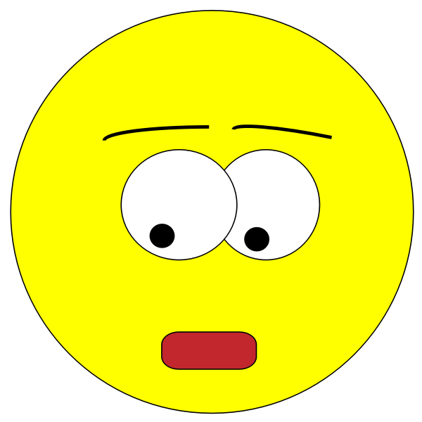 SVG Scared emoticon