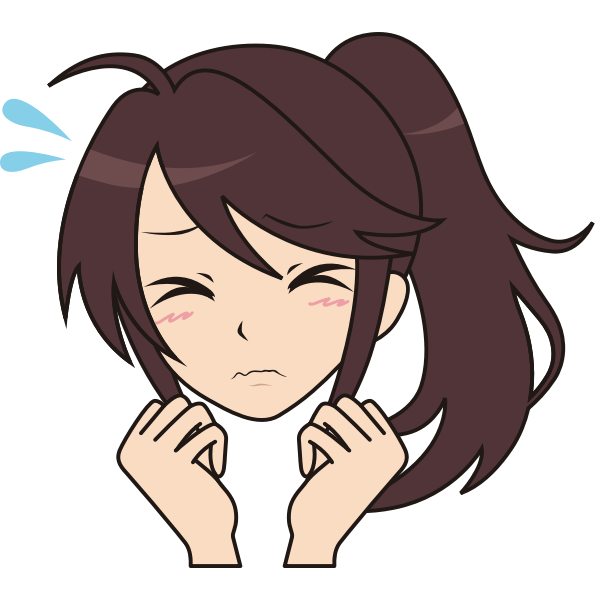 SVG Scared girl