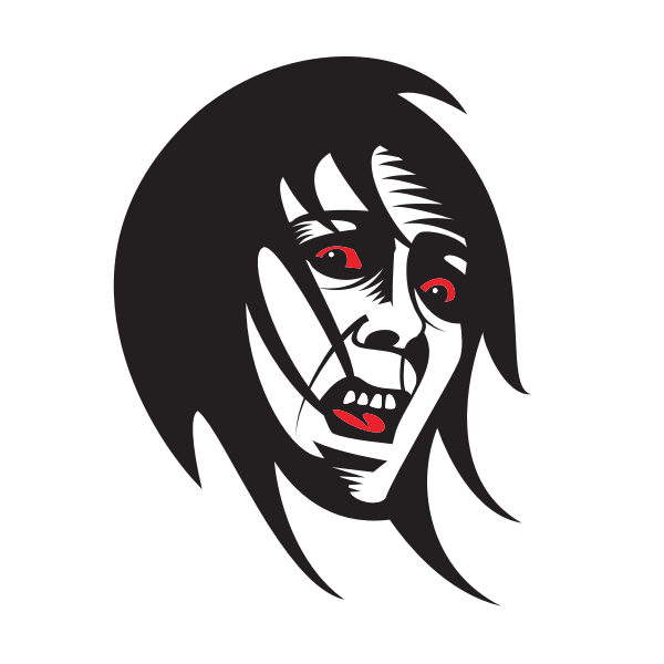 SVG Scared human face