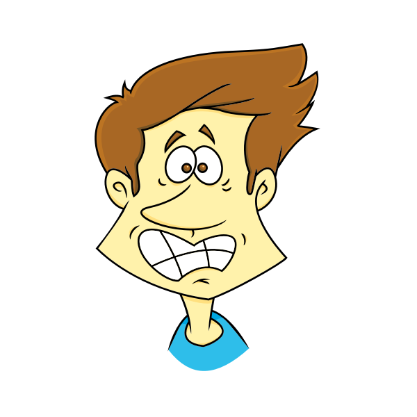 SVG Scared man sketch