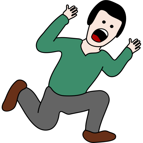 SVG Scared man vector image