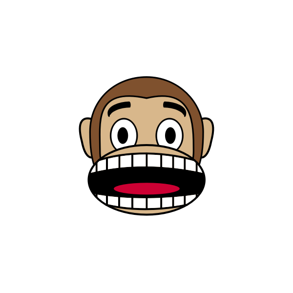 SVG Scared monkey