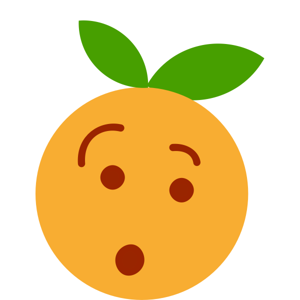 SVG Scared orange
