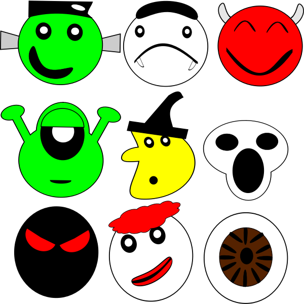SVG scarey faces