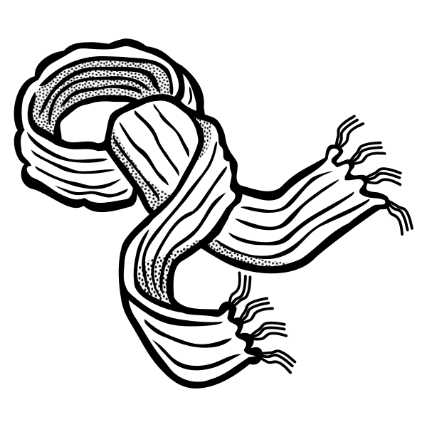 SVG Scarf line art vector graphics