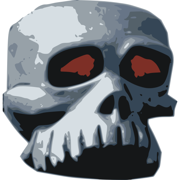 SVG Scary blurry skull
