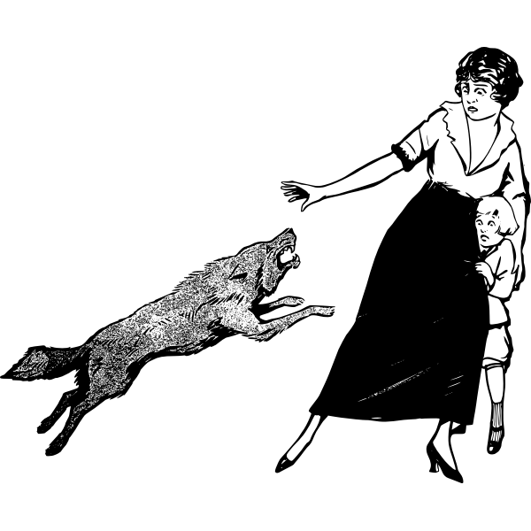SVG Scary dog jumps