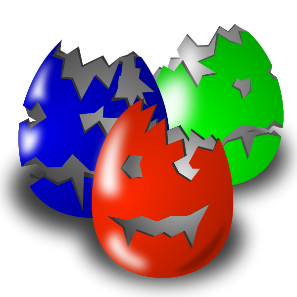 SVG Scary Easter eggs vector image