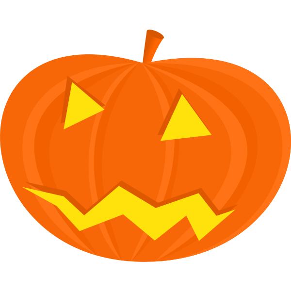 SVG Scary Halloween pumpkin vector drawing