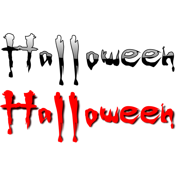 SVG Scary Halloween typography vector illustration