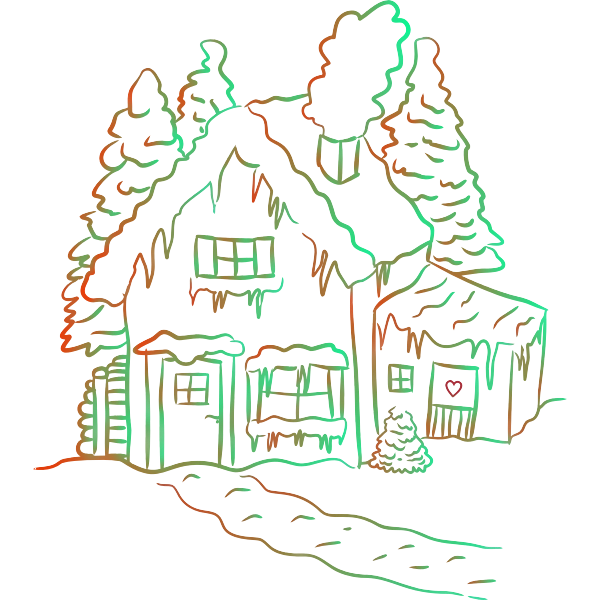SVG Scary house sketch