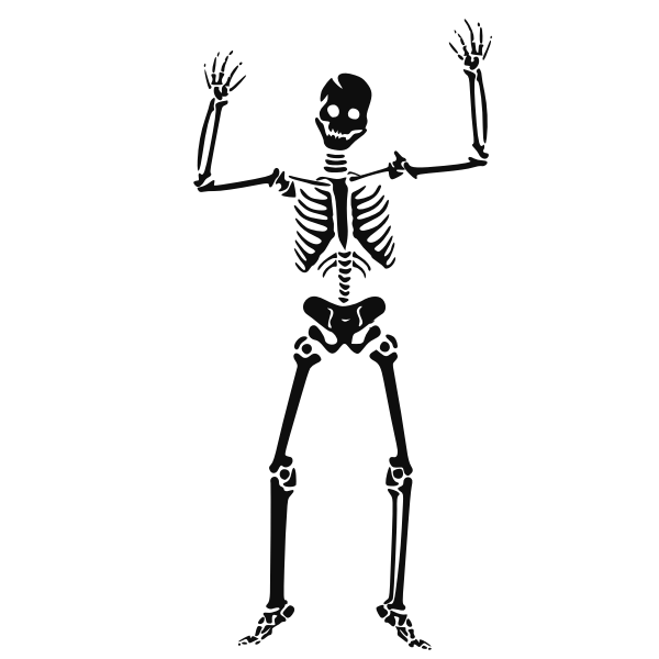 SVG Scary human skeleton vector image