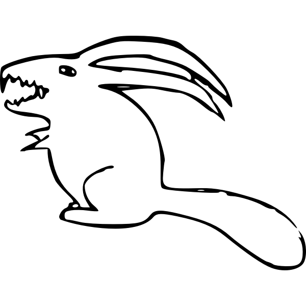 SVG Scary rabbit drawing