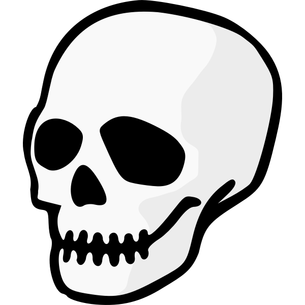 SVG Scary skull with zipped mouth vector image