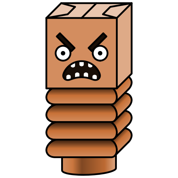 SVG Scary worm with outline