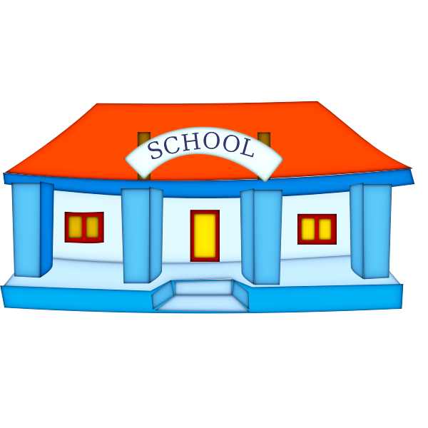 SVG School building vector illustration