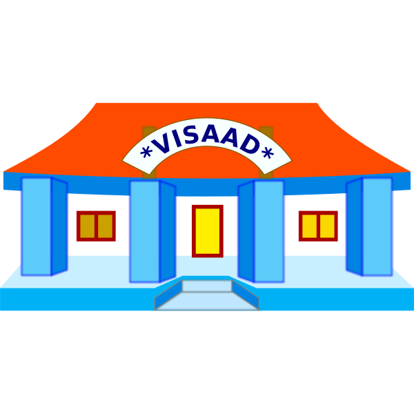 SVG School building vector image