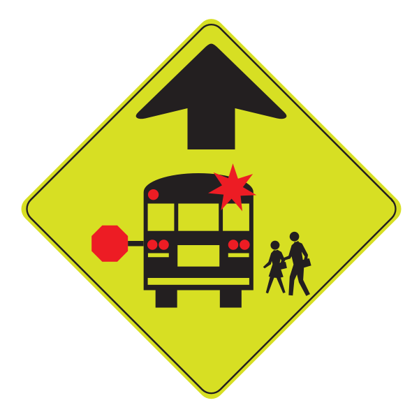 SVG School bus sign