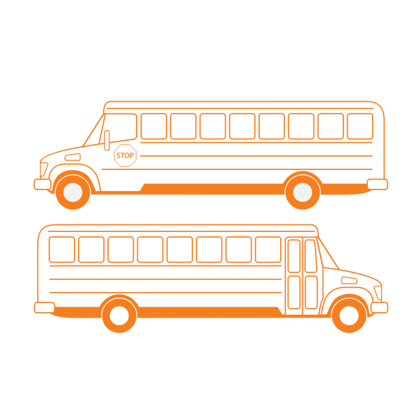 SVG School bus vector drawing