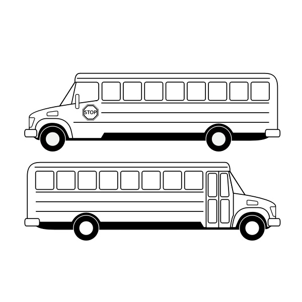 SVG School bus vector drawing