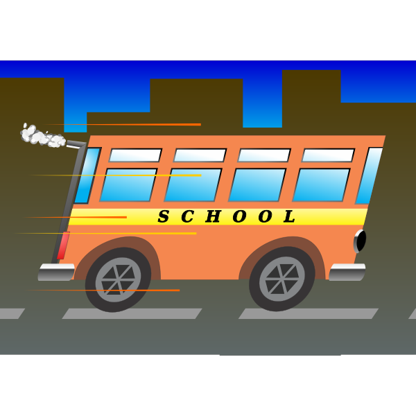 SVG School Bus Vector Image