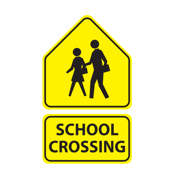 SVG School crossing sign