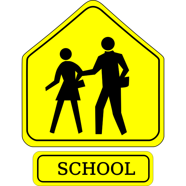 SVG School crossing symbol