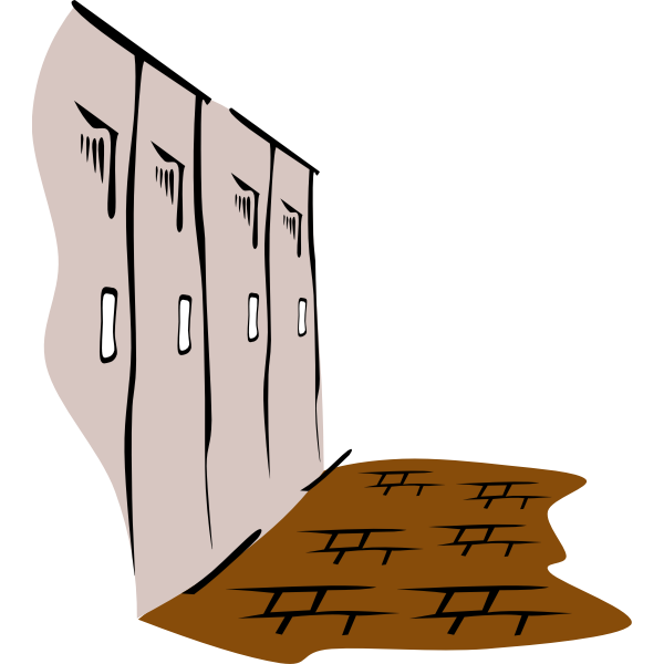 SVG School Hallway Vector Graphics