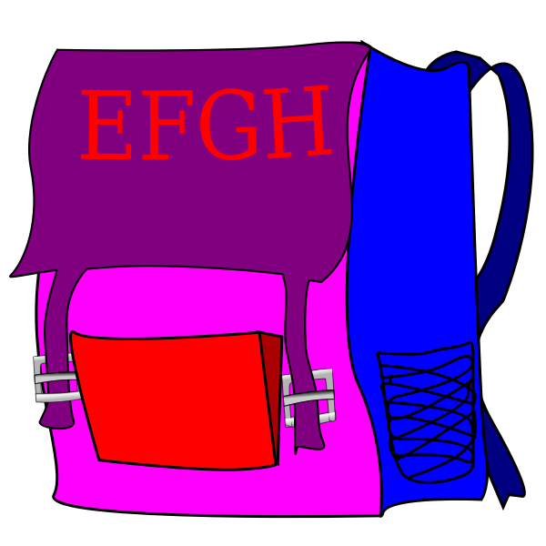 SVG Schoolbag with writing vector image