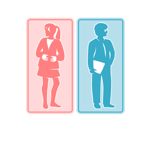 SVG schoolboy schoolgirl sign