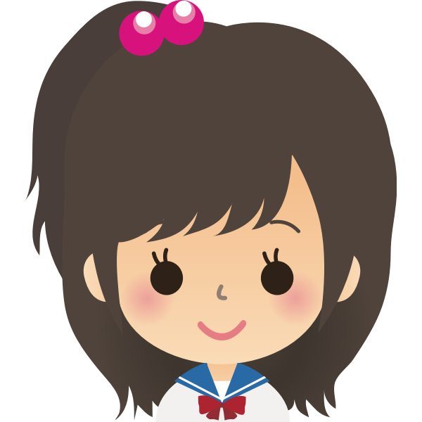 SVG Schoolgirl039s face