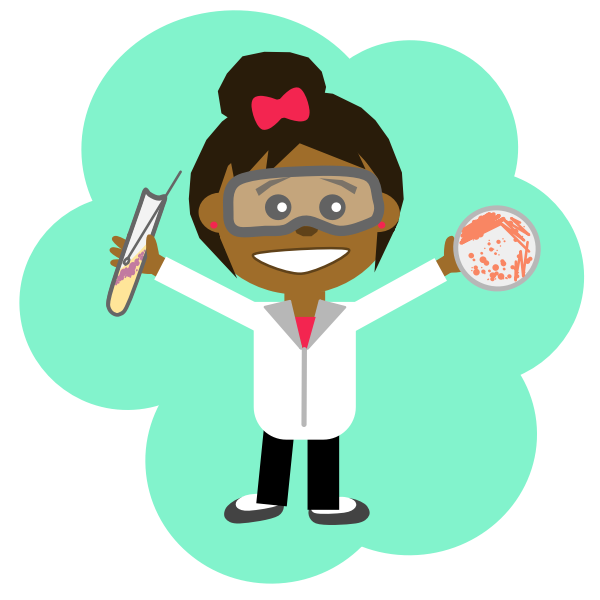 SVG Science girl image